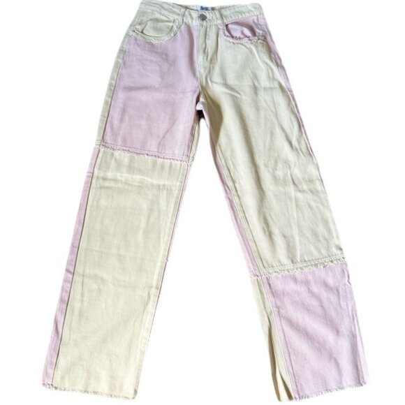 Princess Polly Patchwork NWOT Jeans Size 4 - Picture 1 of 10